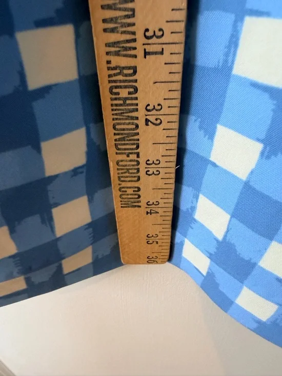 STS sail to Sable Blue and White Gingham Ruffle Sleeve Dress size 6 New with Tag - Picture 10 of 11